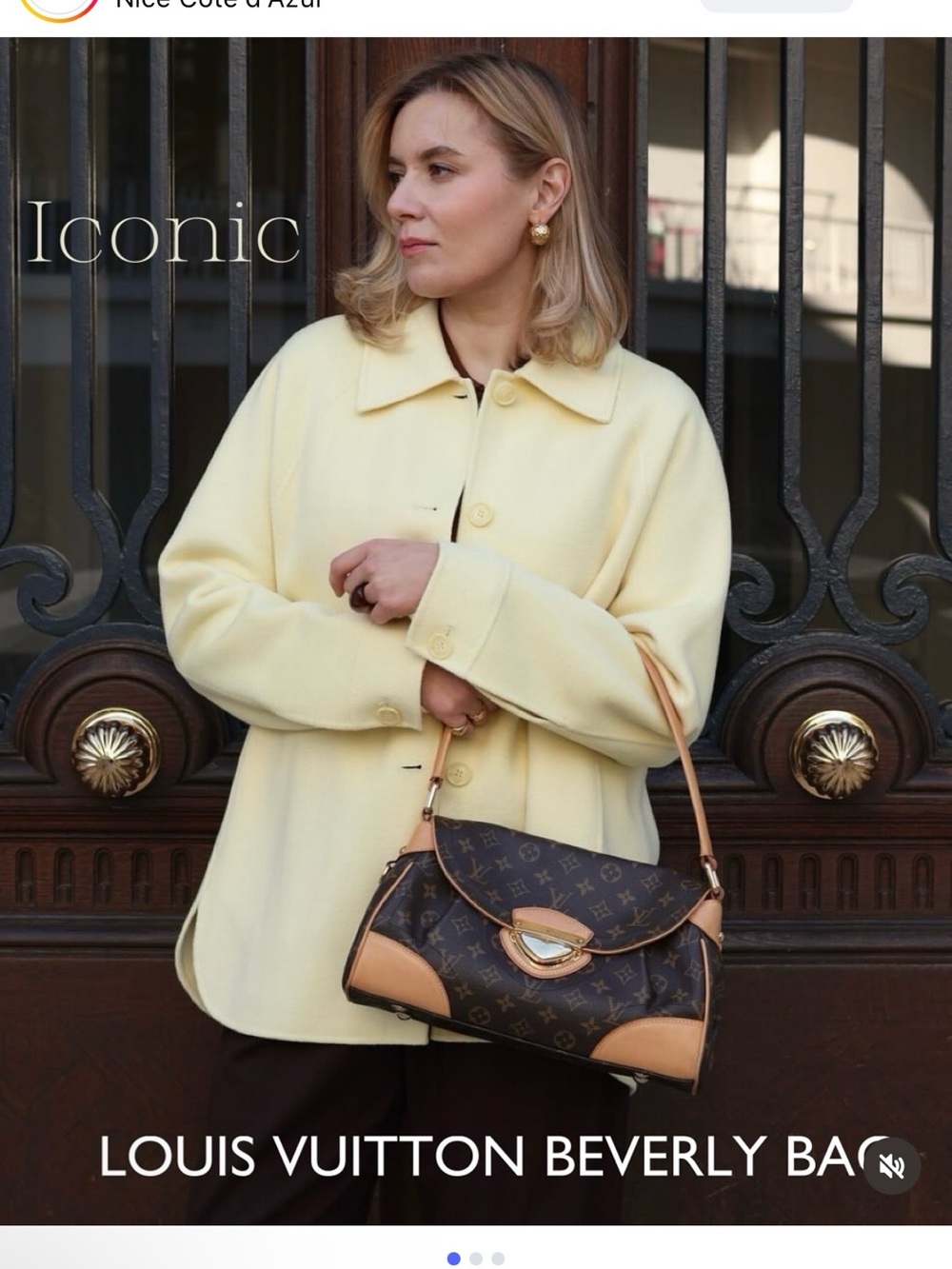 Louis Vuitton Canvas Beverly MM shoulder bag.